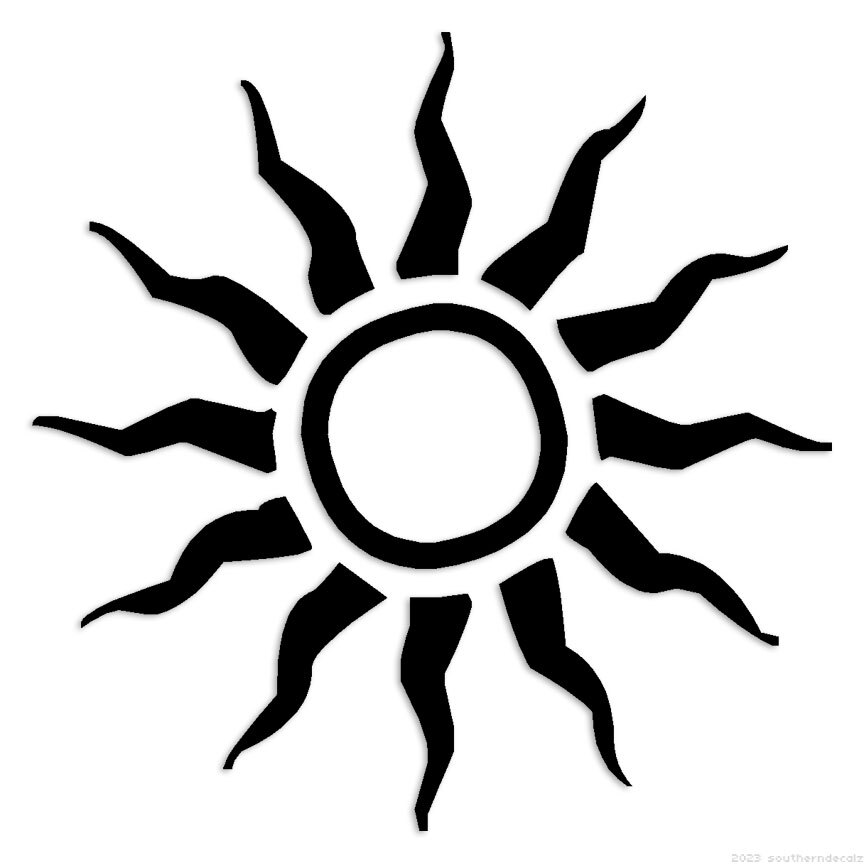 Sun Rays – Decal Sticker – Multiple Colors & Sizes – ebn7221