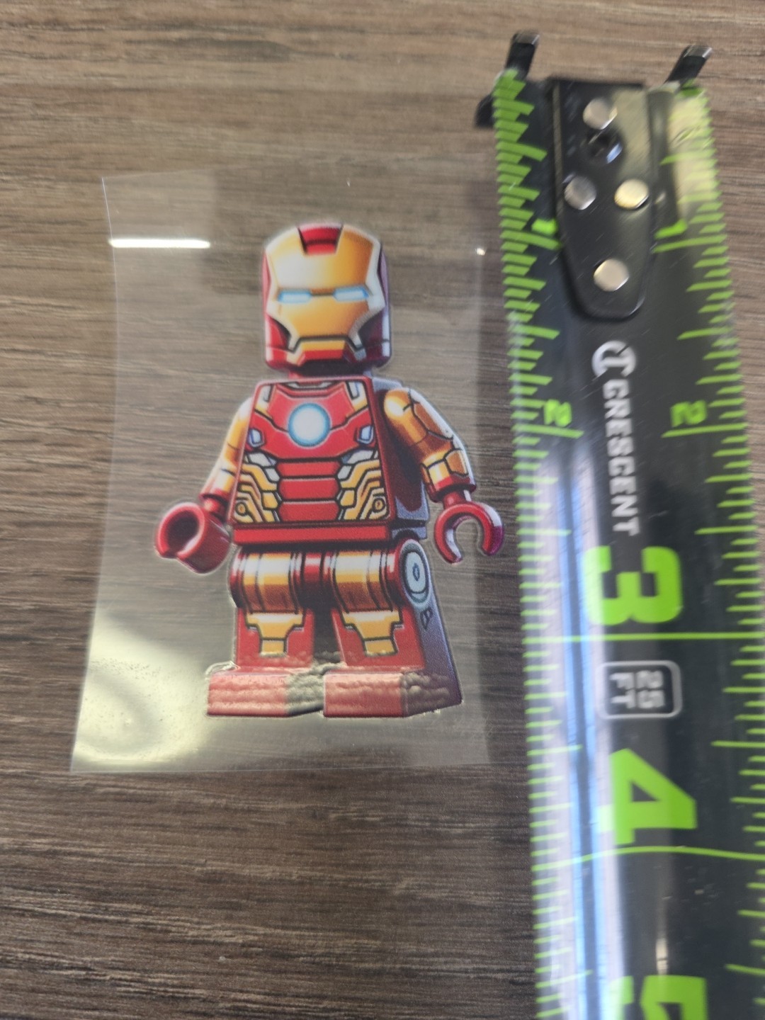 Lego Ironman Figurine UVDTF Decal Made In USA Waterproof