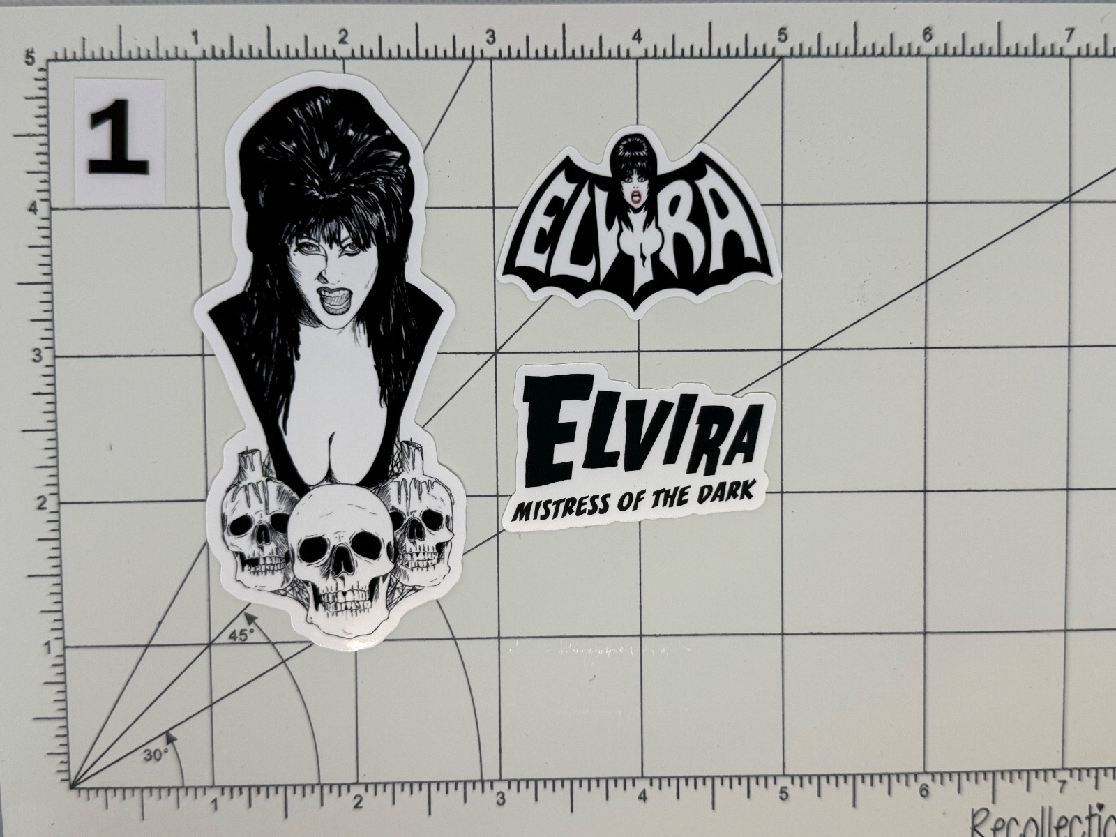 Elvira Mistress of the Dark Sticker 4″ b&w Multiple Options Available Pick One