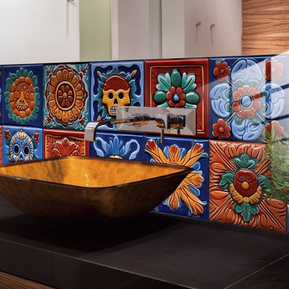 Refresh Your Interior with 20pcs Mexican for TILE Decals for Walls and Furniture