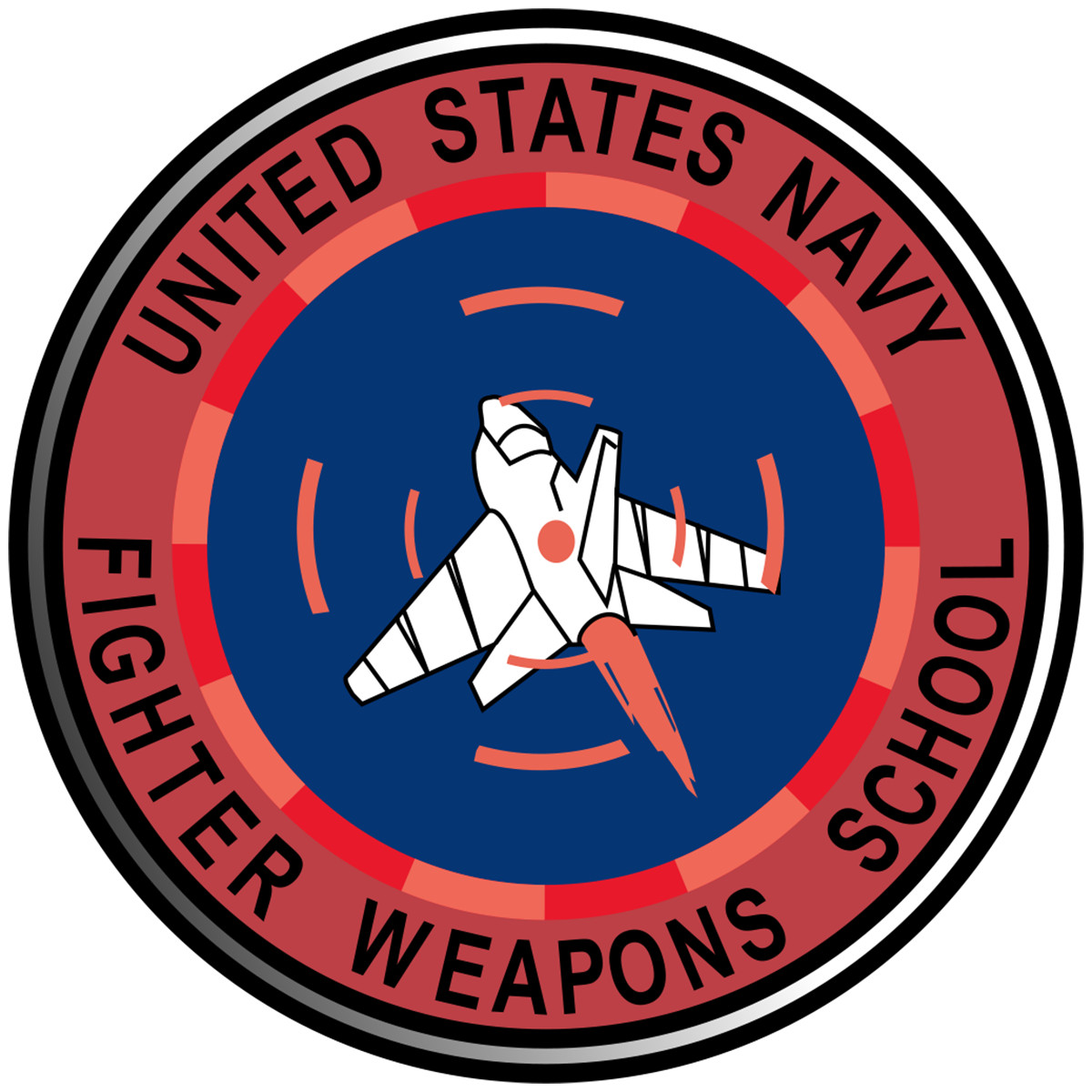 U.S. NAVY FWS Fighter Weapon School “Top Gun” Insignia Patch vinyl decal for