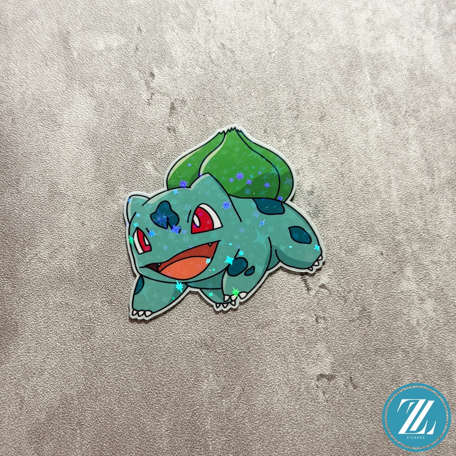 Bulbasaur Sticker, Holographic Pokemon Decal
