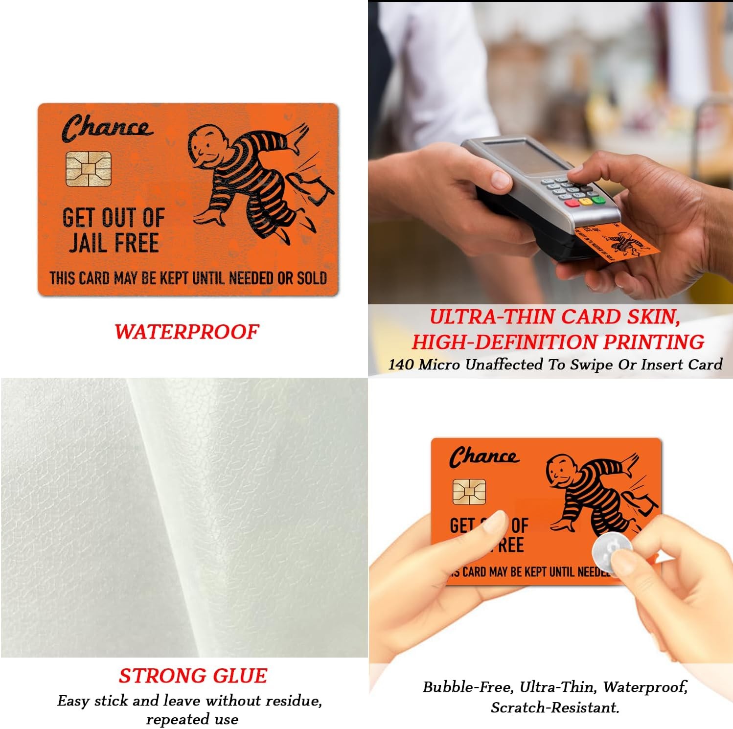 4 Pack Pokemon Charizard Card Skin TCG Anime Gaming Credit Debit ATM Decal Stick