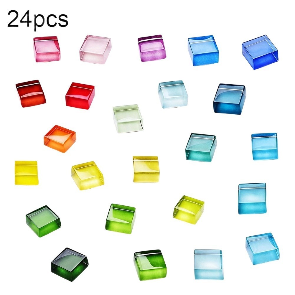 Handmade Colorful Glass for mosaic Fridge Magnets 1.5×1.5×0.6 cm for Home