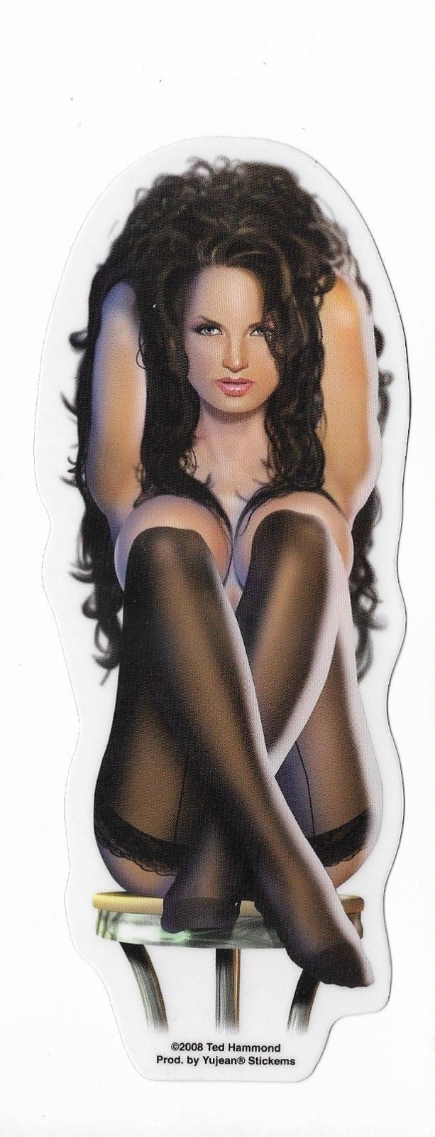 CURLY BY TED HAMMOND STICKER DECAL 2008 YUJEAN 6 3/4 INCHES X 2 1/2 INCHES