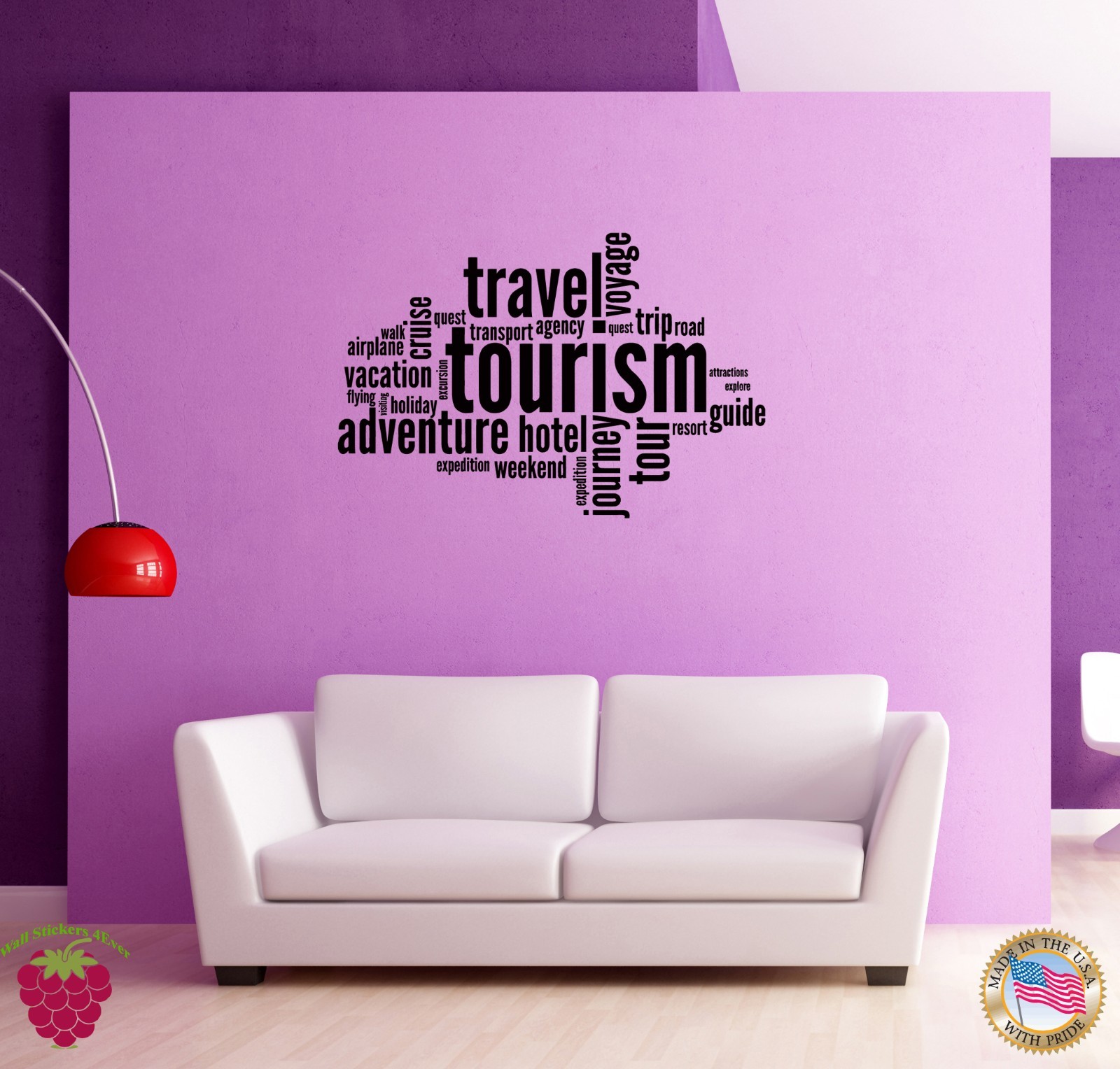 Wall Decal Sticker Adventure Travel Message Words Quotes (z1349)
