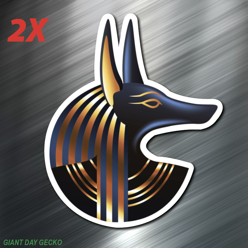 2X Two Anubis Egypt Egyptian Mummy car Laptop Wall Sticker Decal USA Stickers