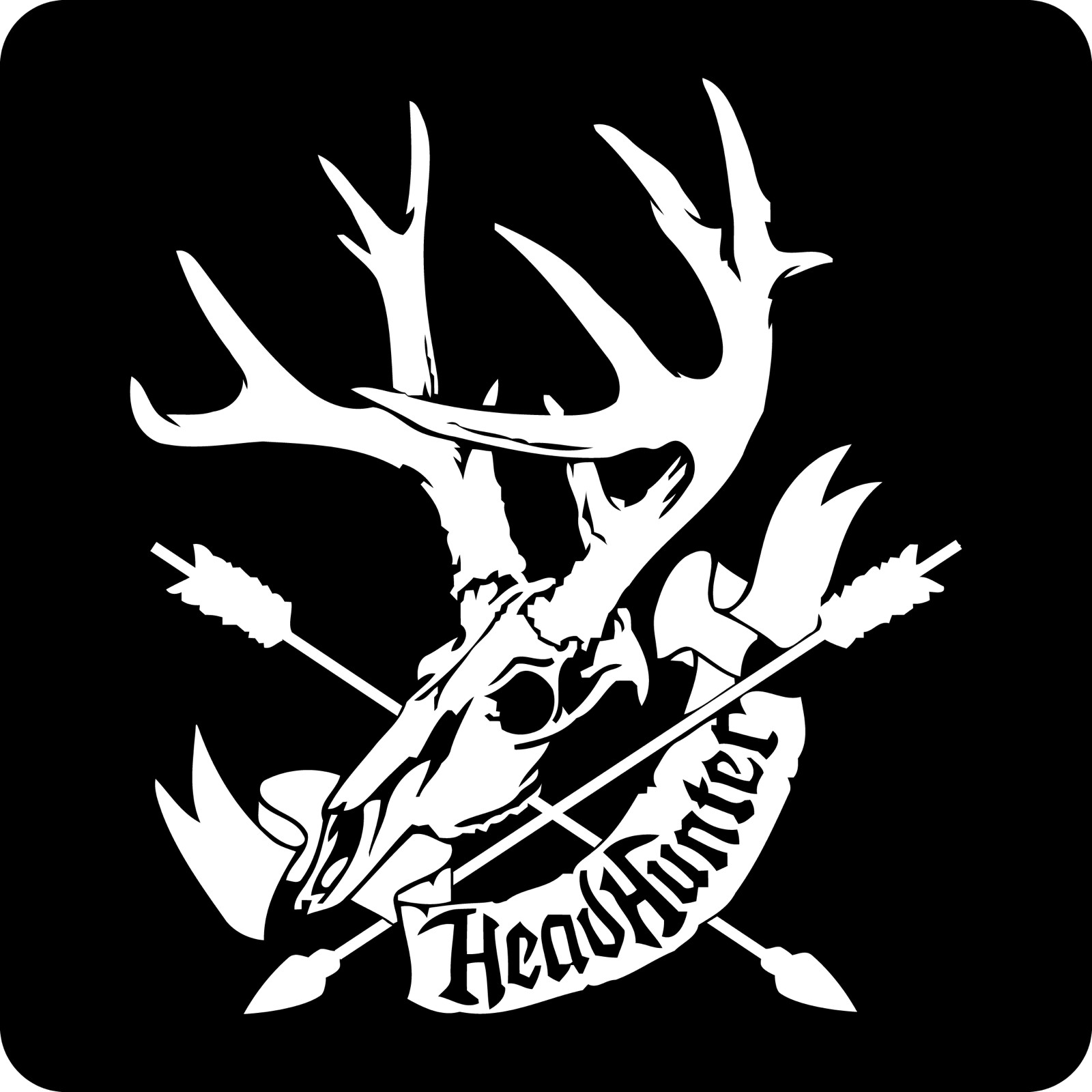 Bow Hunting Head Hunter Die Cut Decals Made in USA Multiple colors