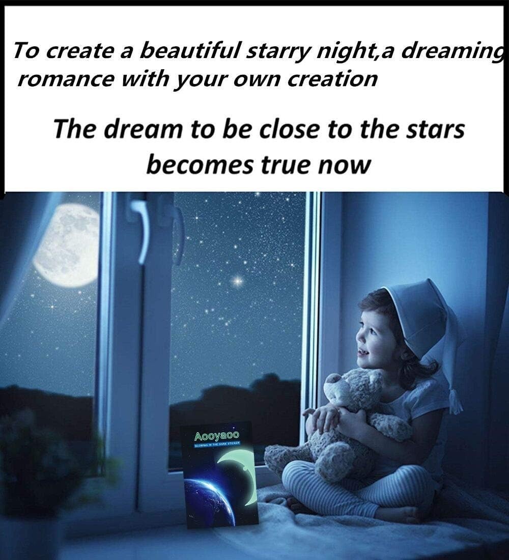 Glow in The Dark Stars Wall Stickers,Ceiling Star,Glowing Stars for Ceiling a…