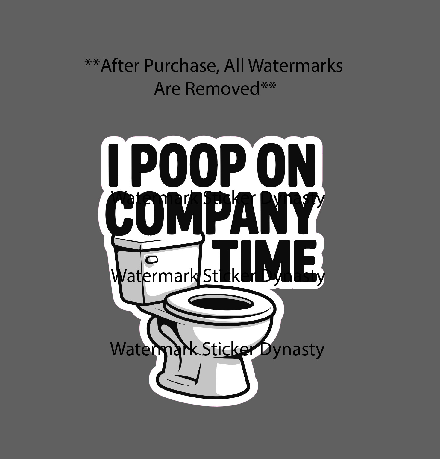 I Poop On Company Time Sticker Waterproof Decal Quote Work Job Funny Gift NEW