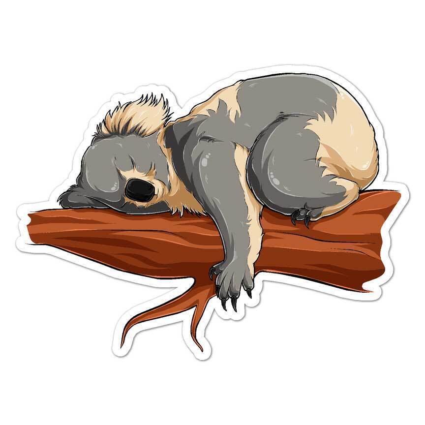 Sleeping Koala Bear Sticker Decal