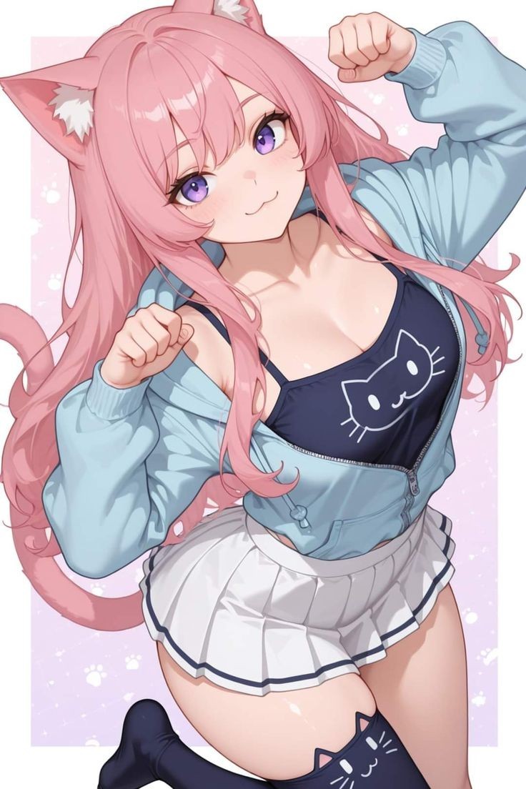 Cat Girl Waifu Sticker 5″ Vinyl Decal High Glossy Anime Decal Die Cut.
