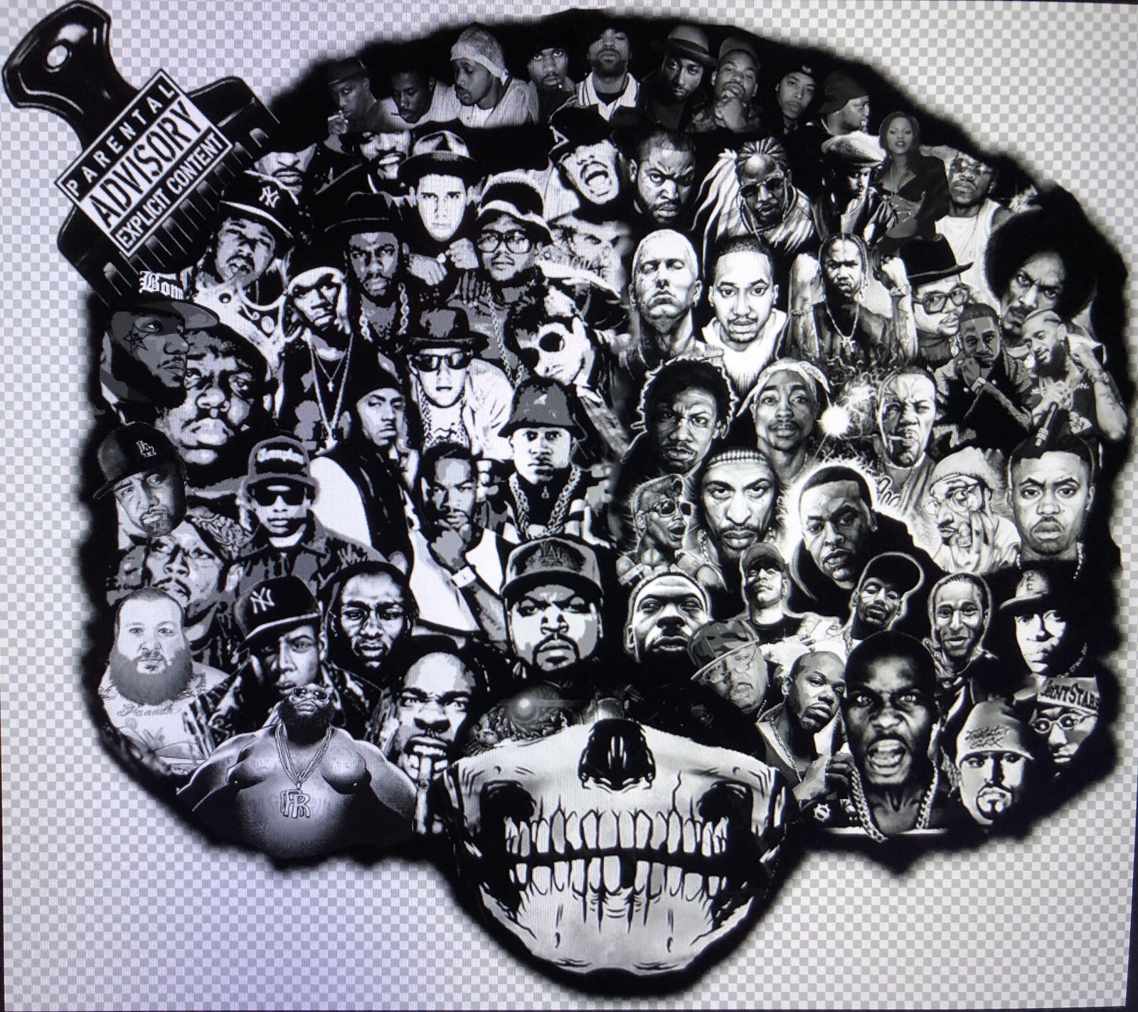 Hip Hop Legends Vinyl Decal Sticker 5.7” X 8.5 (90’s Rap/Hip Hop) Afro