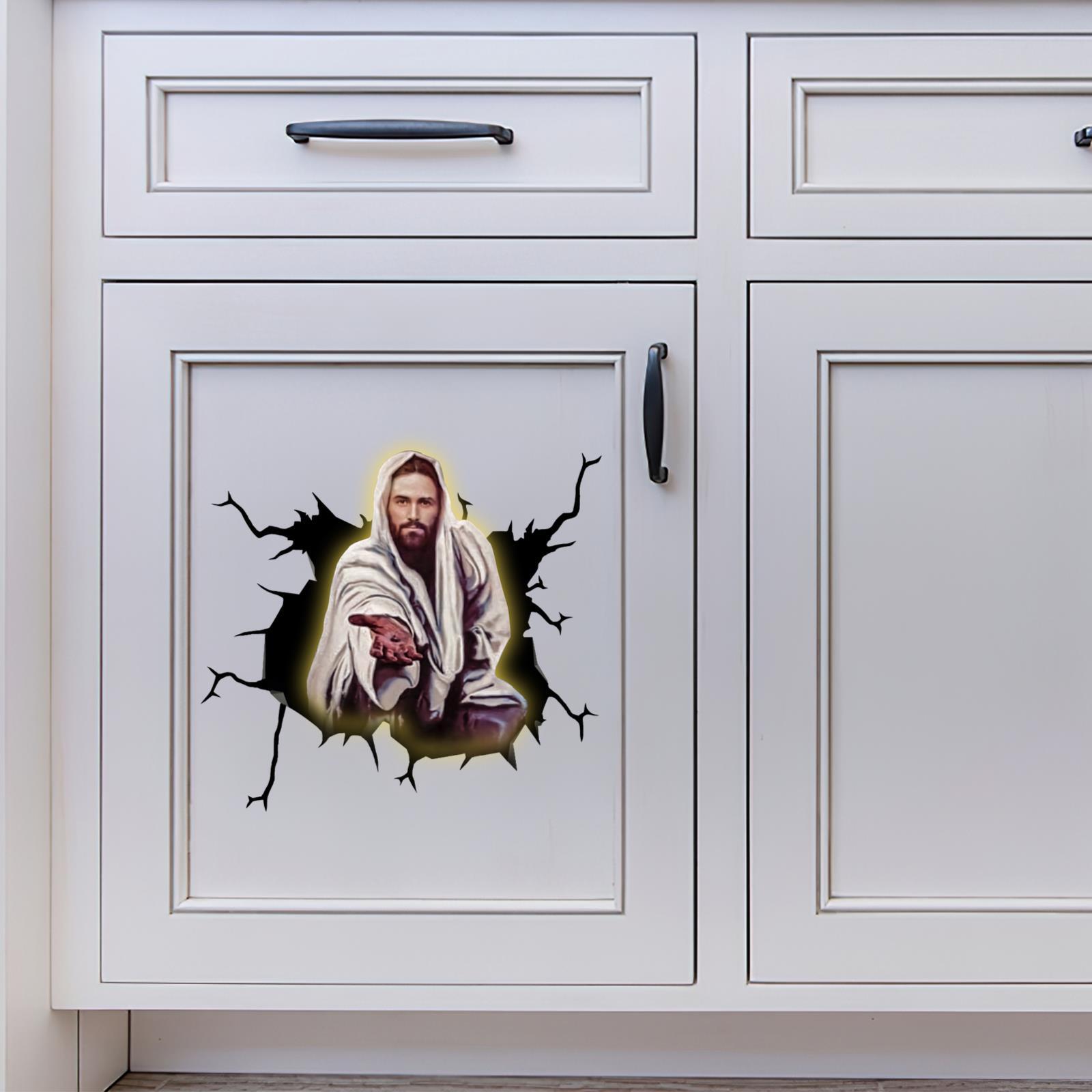 Jesus Give Hand Window Stickers Fun Car Decal Jesus Wal Waterproof High Quality