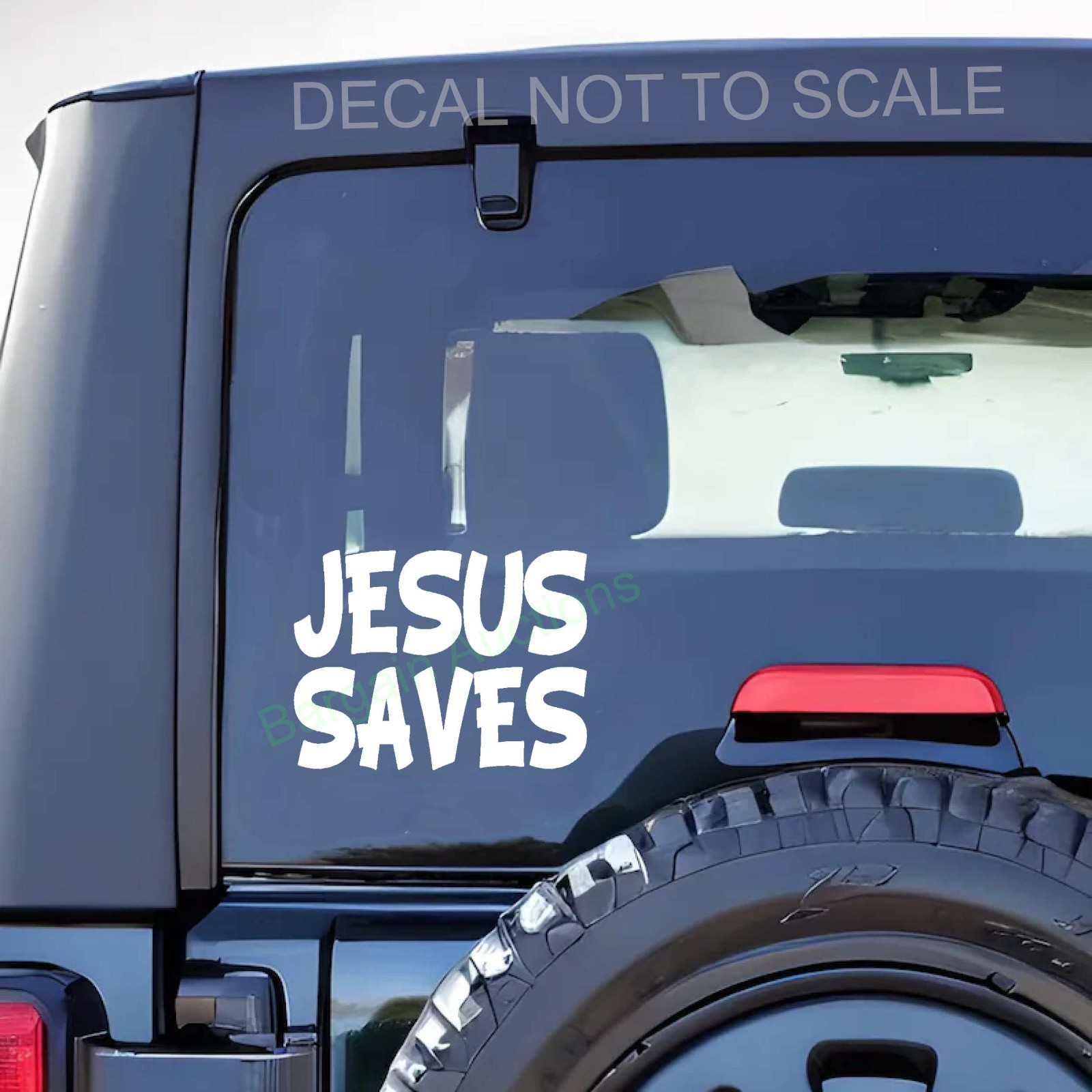 JESUS SAVES – Bible Verse – Vinyl Decal / Sticker For Car Window