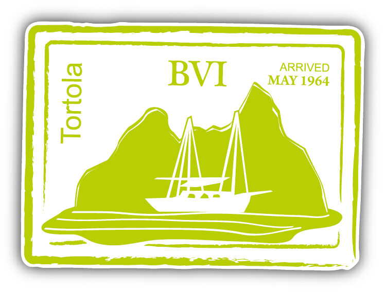 Tortola British Virgin Islands Retro Sailing Car Bumper Sticker Decal