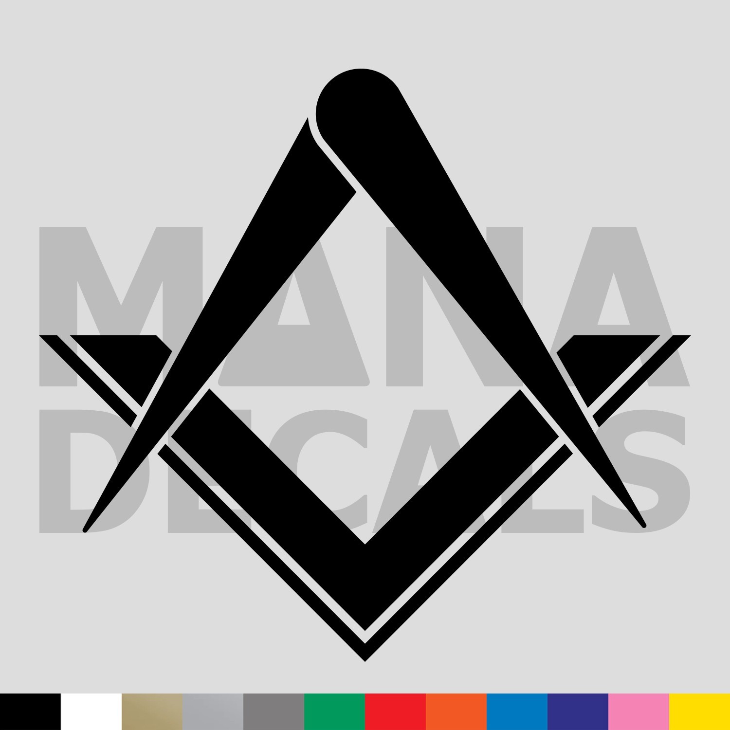 Square and Compass Vinyl Die Cut Decal Sticker – Masonic Freemason