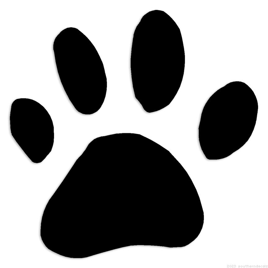 Dog Cat Paw Print – Decal Sticker – Multiple Colors & Sizes – ebn7529