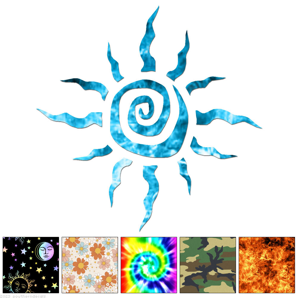 Tribal Sun – Decal Sticker – Multiple Patterns & Sizes – ebn6637