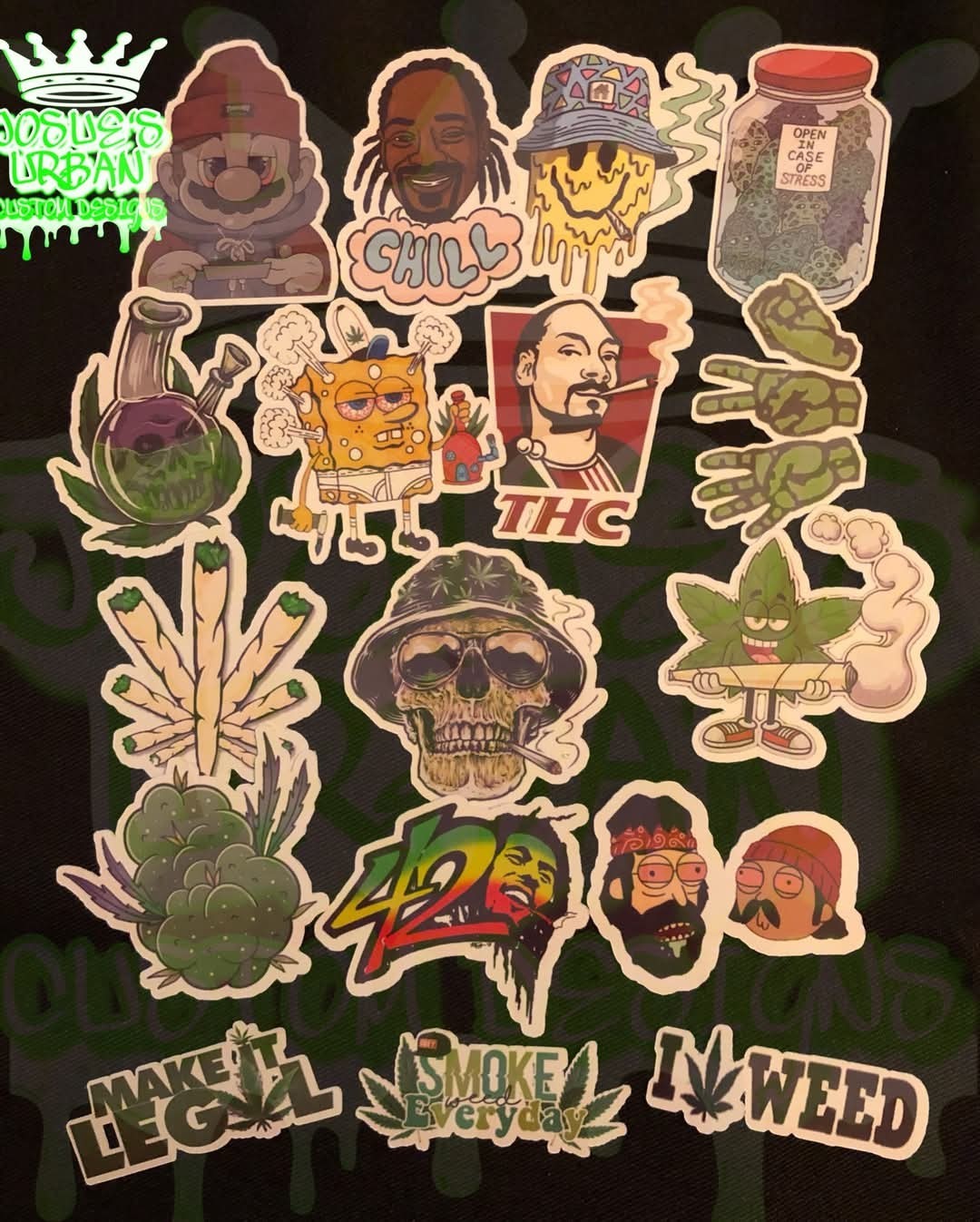 17 pcs Stickers: 420 Glossy Stickers