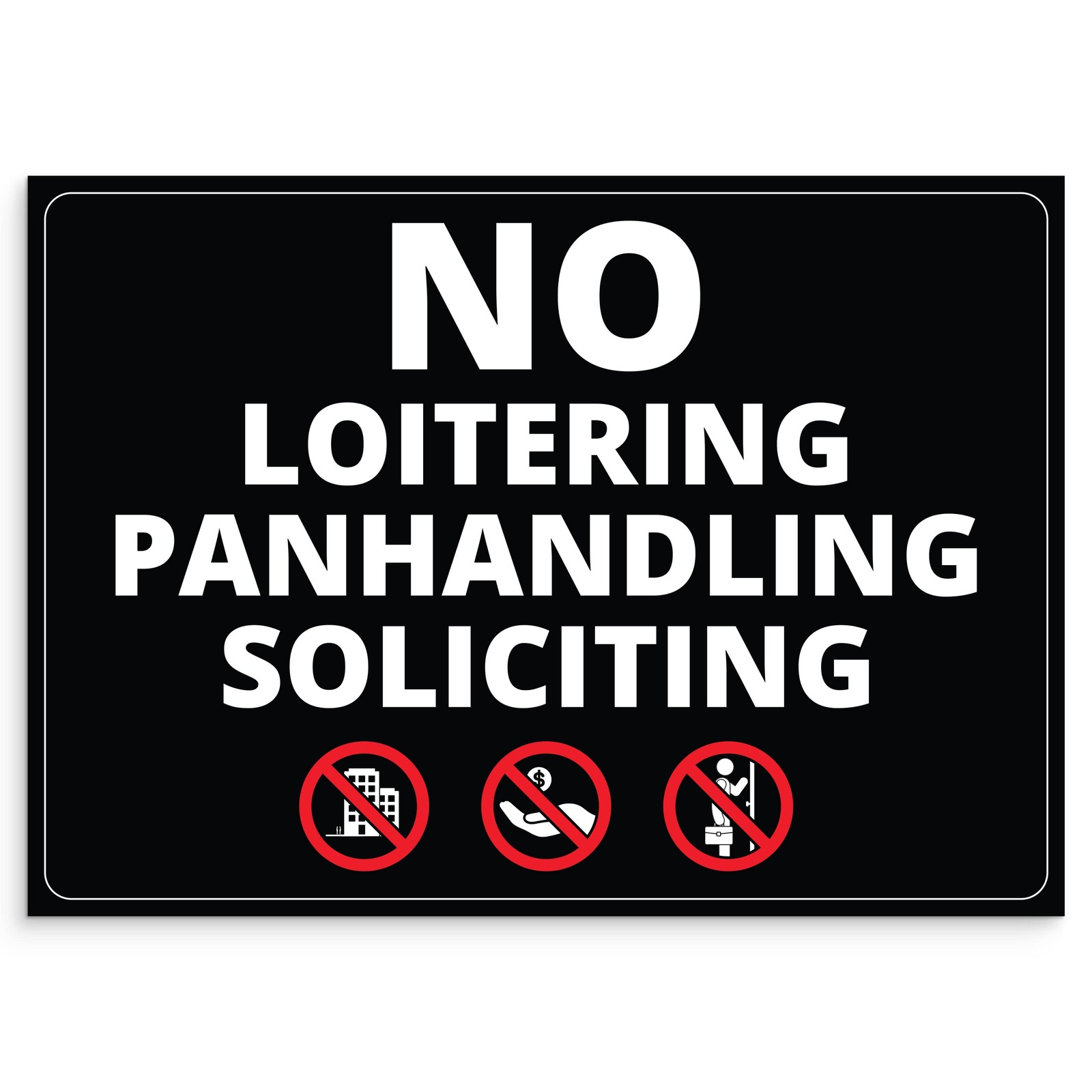 5×7 Inch Black All in One Signage Decal Strong Adhesive Waterproof Sticker