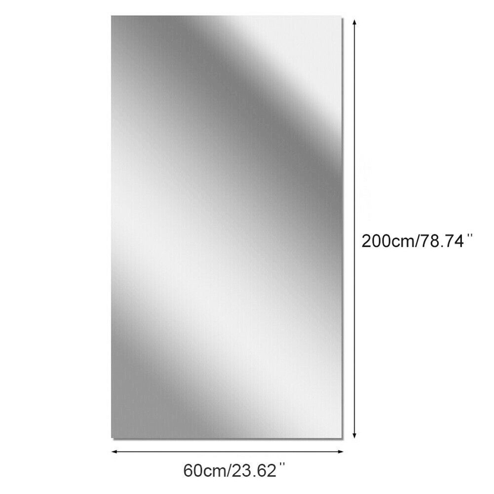 Mirror Wall Sticker Foil Wall Mirror Mirror PET 200×60 Cm Foil Decoration