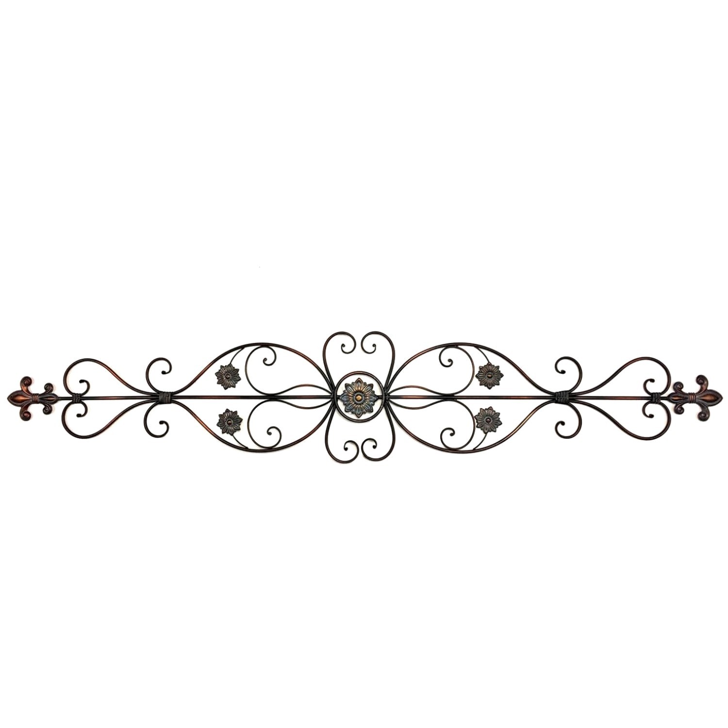 55″ Elegant Metal Wall Scroll Plaque