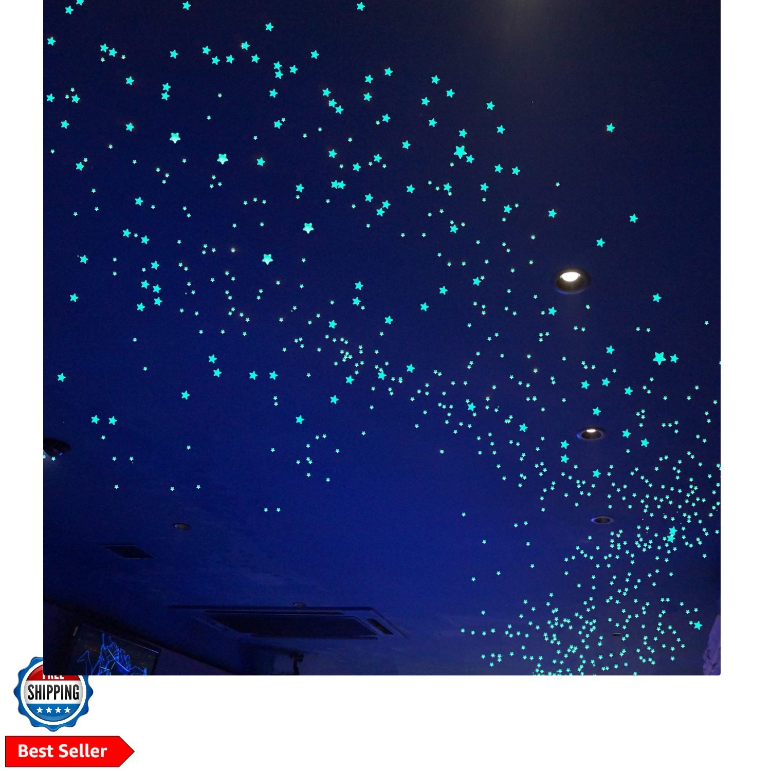 Glow in The Dark Stars Decals Decor for Ceiling 633 Pcs Realistic 3D Stickers…