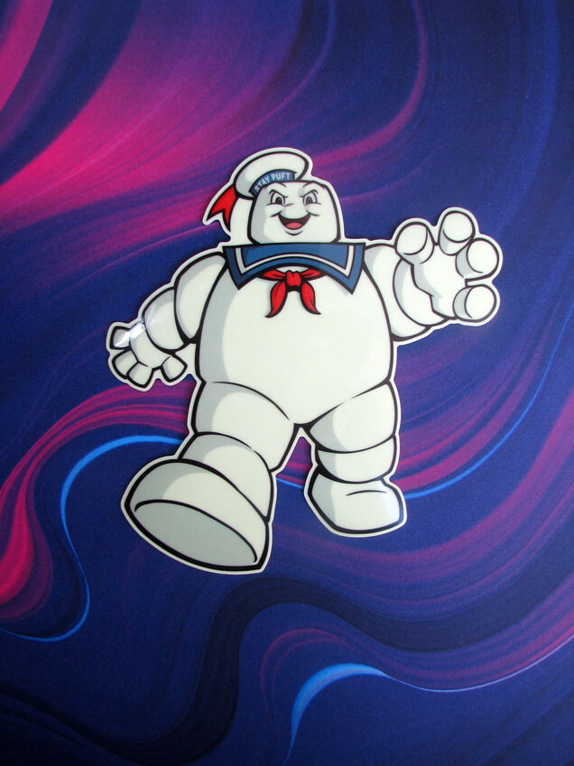 Stay Puft GLOW IN THE DARK Vinyl Sticker 5″ Skateboard Decal Real Ghostbusters