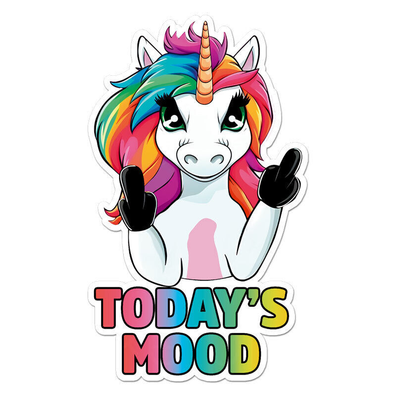 Today’s Mood Unicorn Sticker Decal