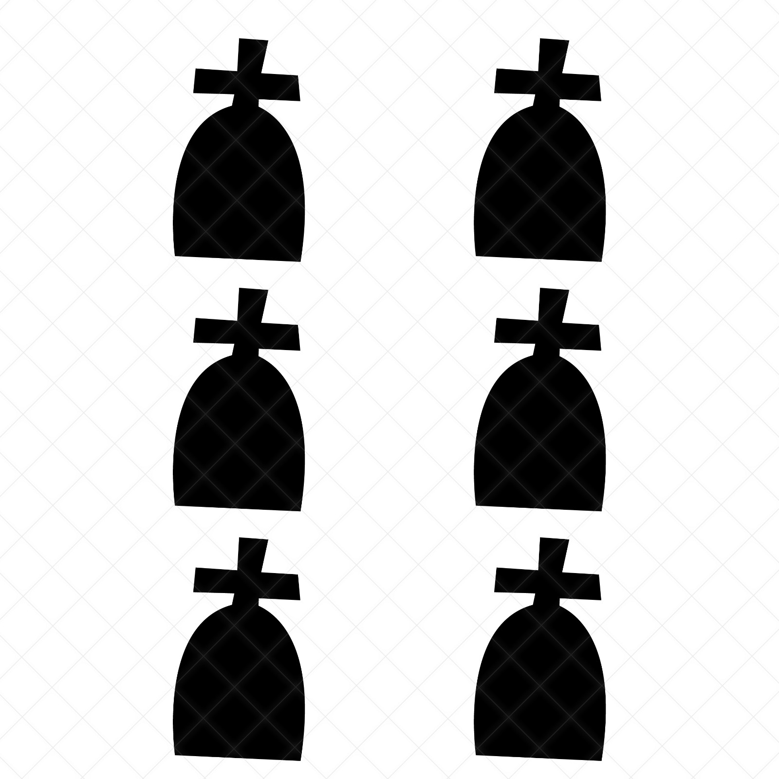 6 Tombstone Decals | Gothic Cemetery Stickers | Halloween Vinyl Wall Art