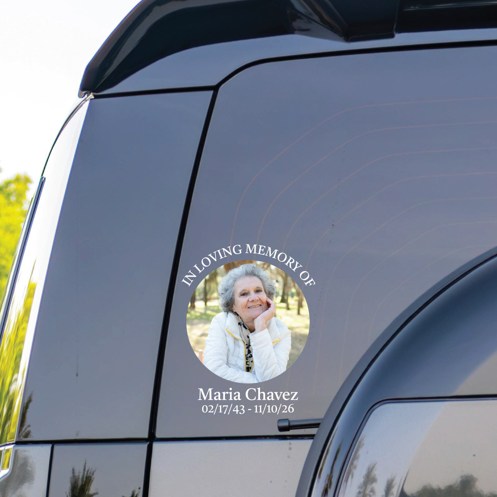 Circle Photo Memorial Decal In Memory Loving Memory of Decal – Your Custom Photo