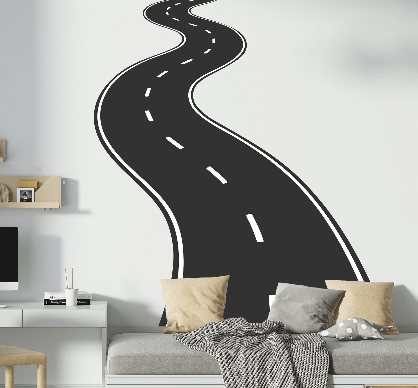 Road Highway Wall Decal Sticker Kids Room Art Mural Track Route Racing OR42