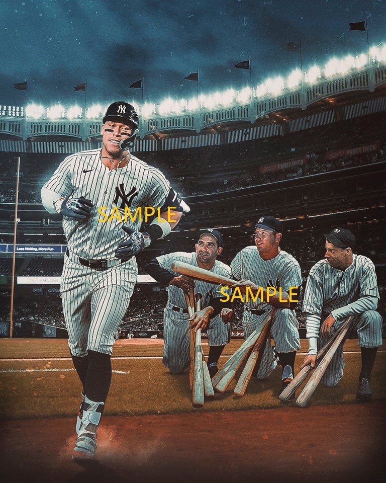 AARON JUDGE #2 REFRIGERATOR GLOSSY MAGNET CHRISTMAS MAN CAVE GIFT NY YANKEES