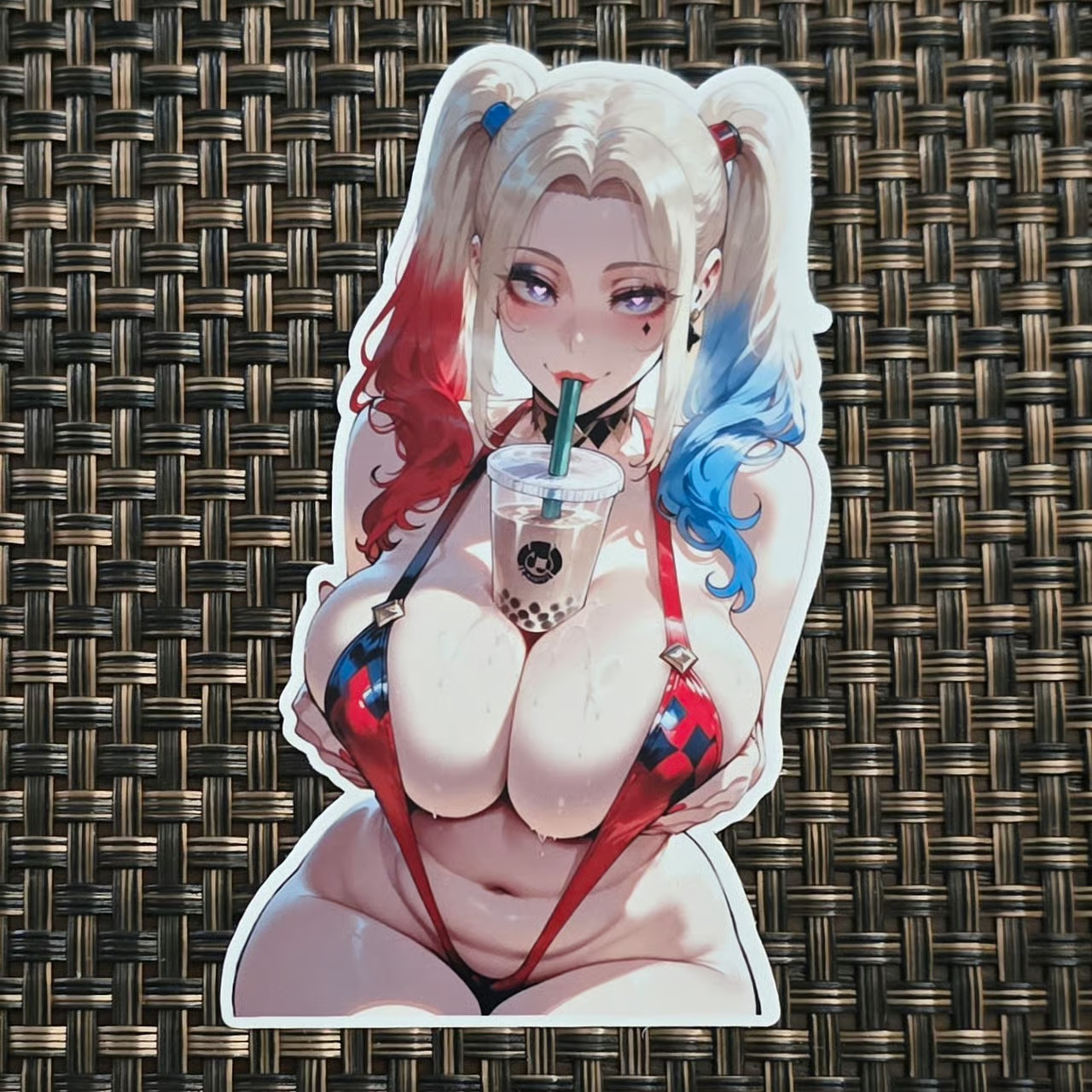 Harley Quinn DC sexy sling bikini waifu sticker