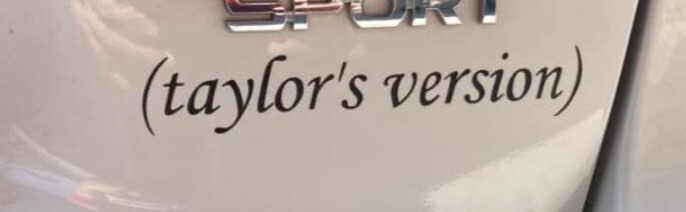 Taylor’s Version Taylor Swift Computer/Car/Cup Vinyl Decal 1×6