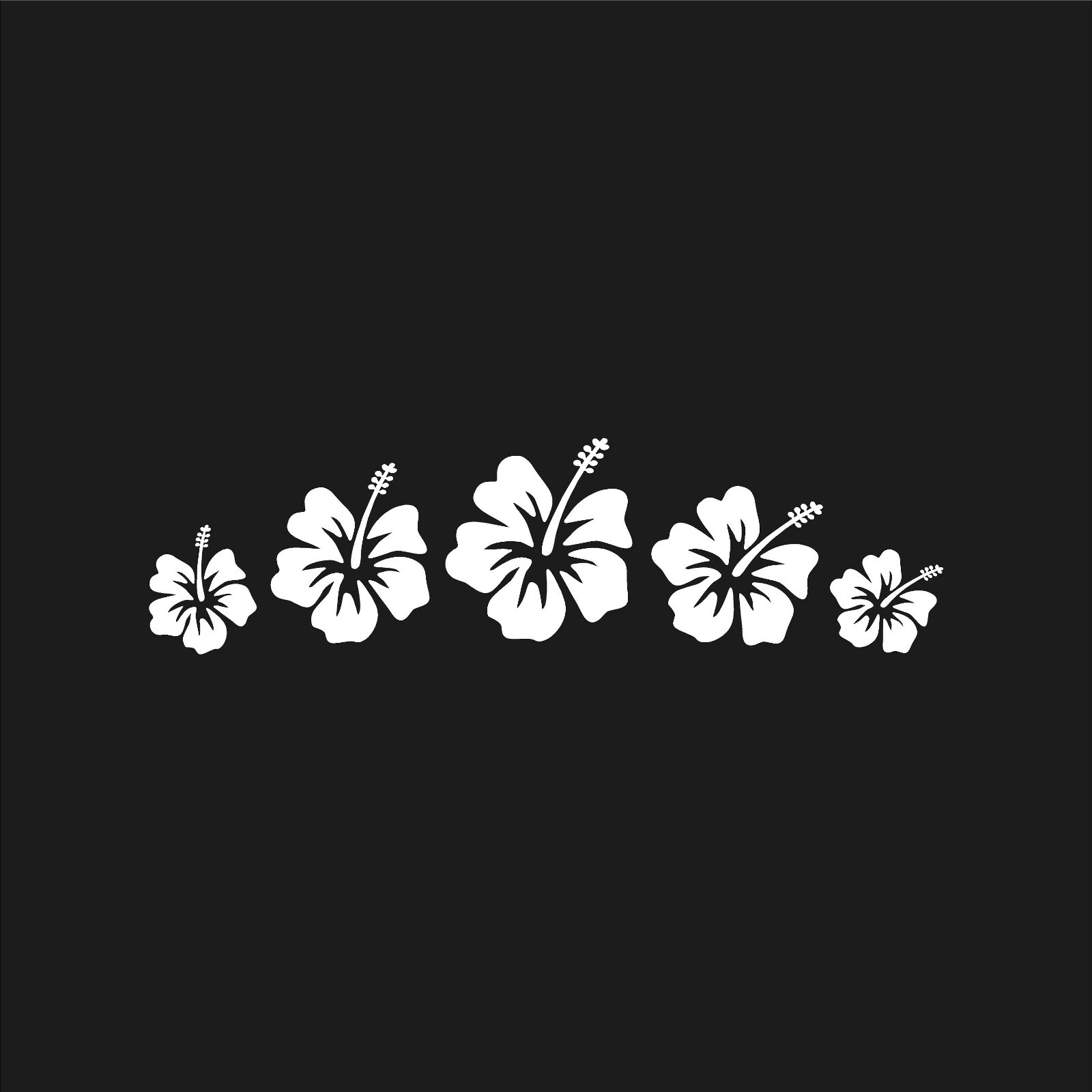 Hibiscus bow shape Vinyl Decal Car Window Laptop Hibiscus Flower Sticker