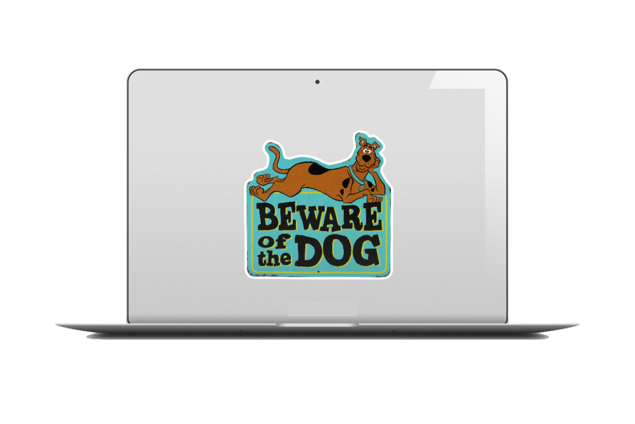 Scooby Do (Beware of the Dog) – 4″ Handmade Vinyl Decal Car Laptop Cooler Decor