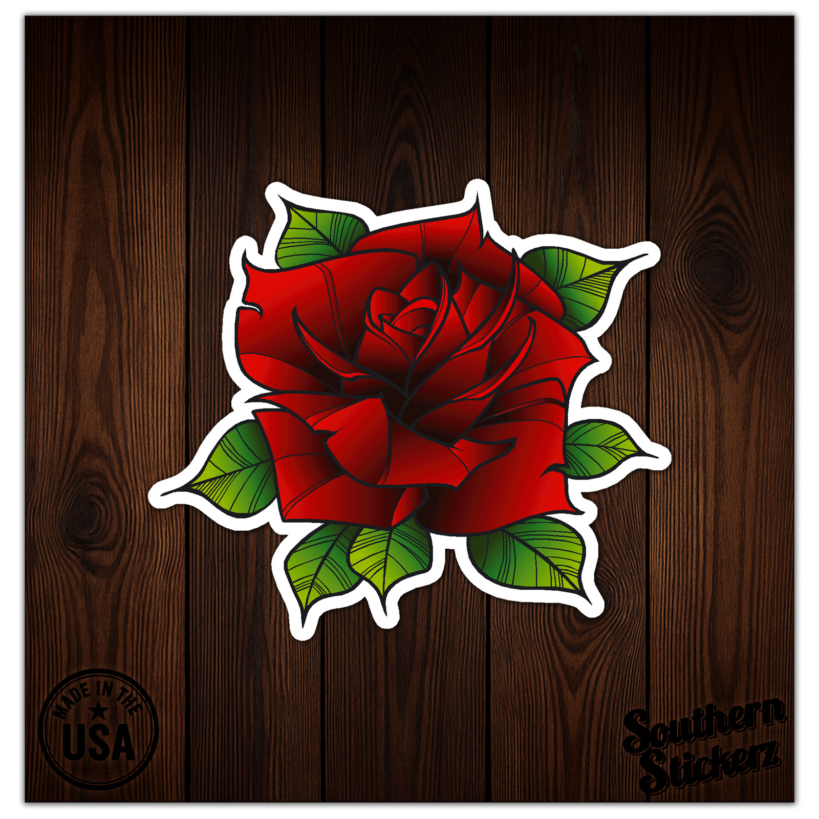 Red Rose – Vinyl Decal Sticker – Car Window Laptop – ebn9185