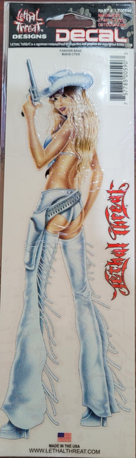 NEW LETHAL THREAT RANGER BABE DECAL STICKER 3″x10″ LT00590