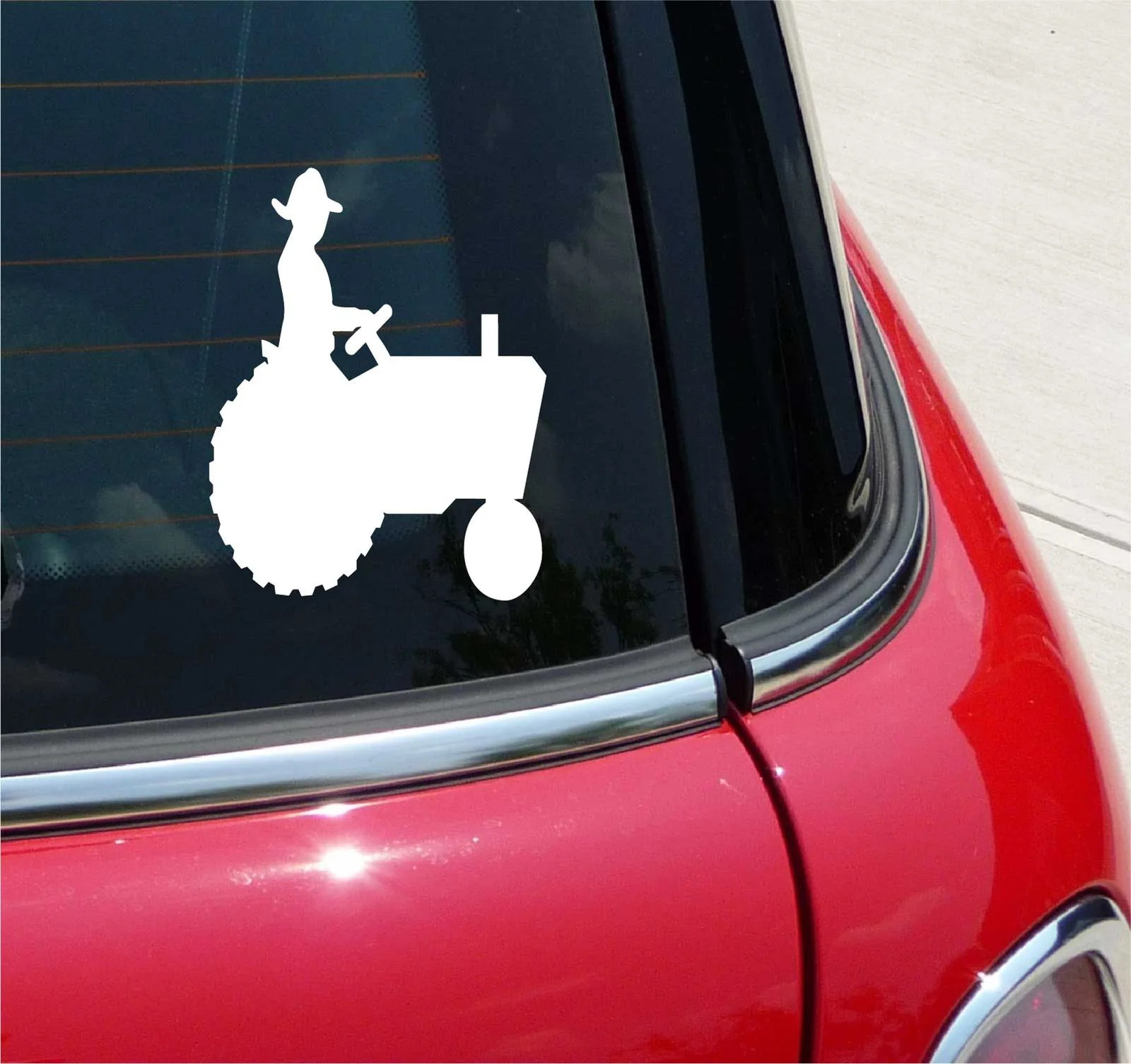 TRACTOR MAN ROAD SIGN FUNNY GRAPHIC DECAL STICKER ART CAR WALL DECOR