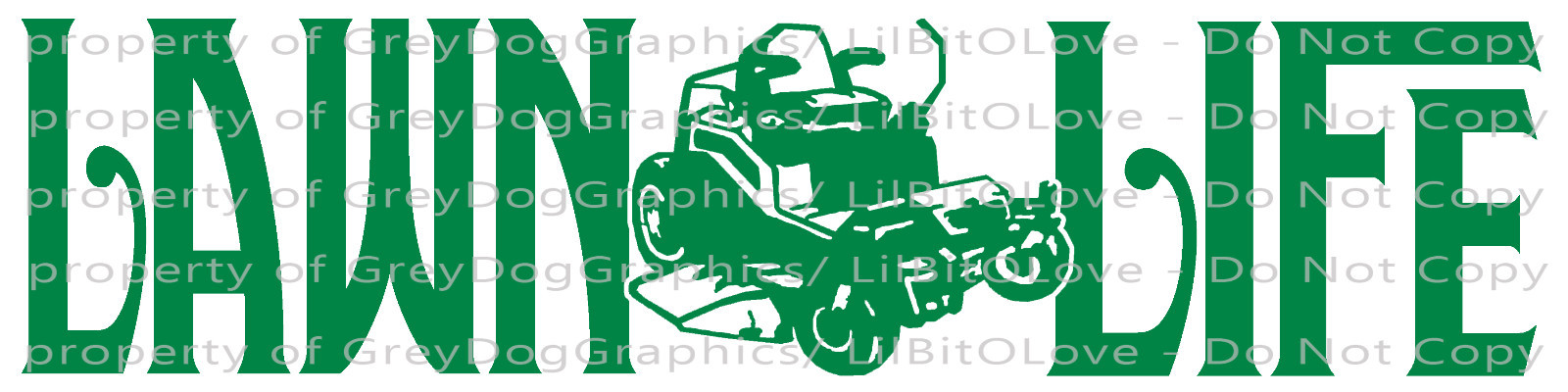 LAWN LIFE VINYL DECAL RIDING ZERO 0 TURN MOWER MOWING STICKER FOR CAR AUTO
