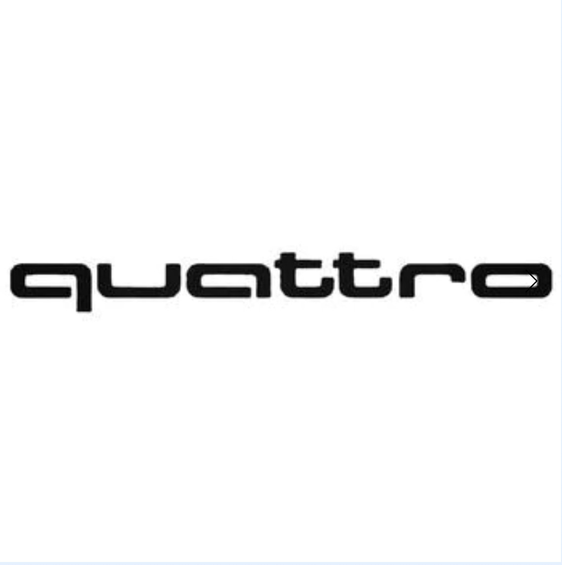 QUATTRO AUDI WINDSHIELD DECAL CAR STICKER 30″W X 3.3″H Black-White!