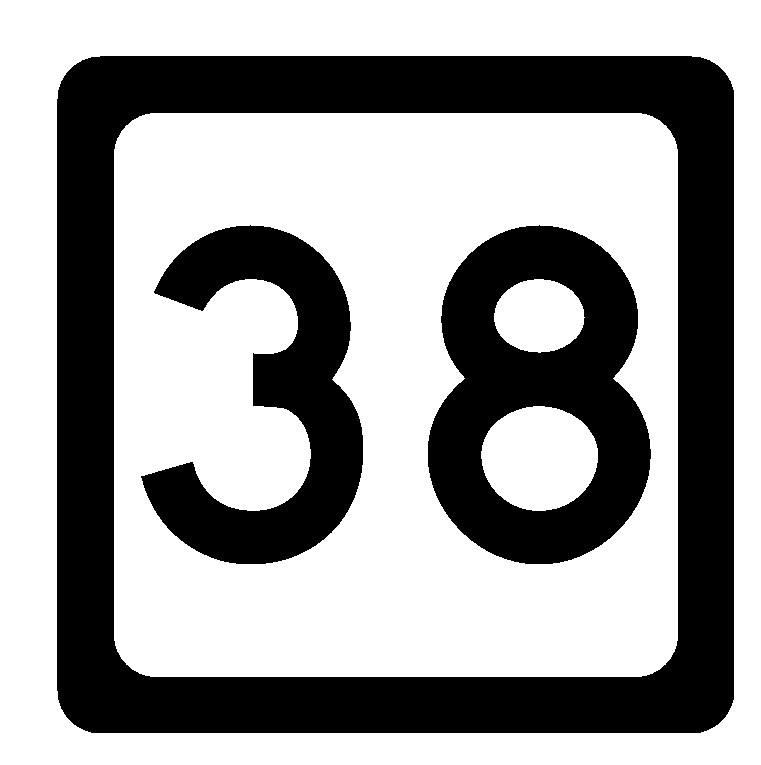 West Virginia Route 38 Sticker Decal R1048 Highway Sign Road Sign
