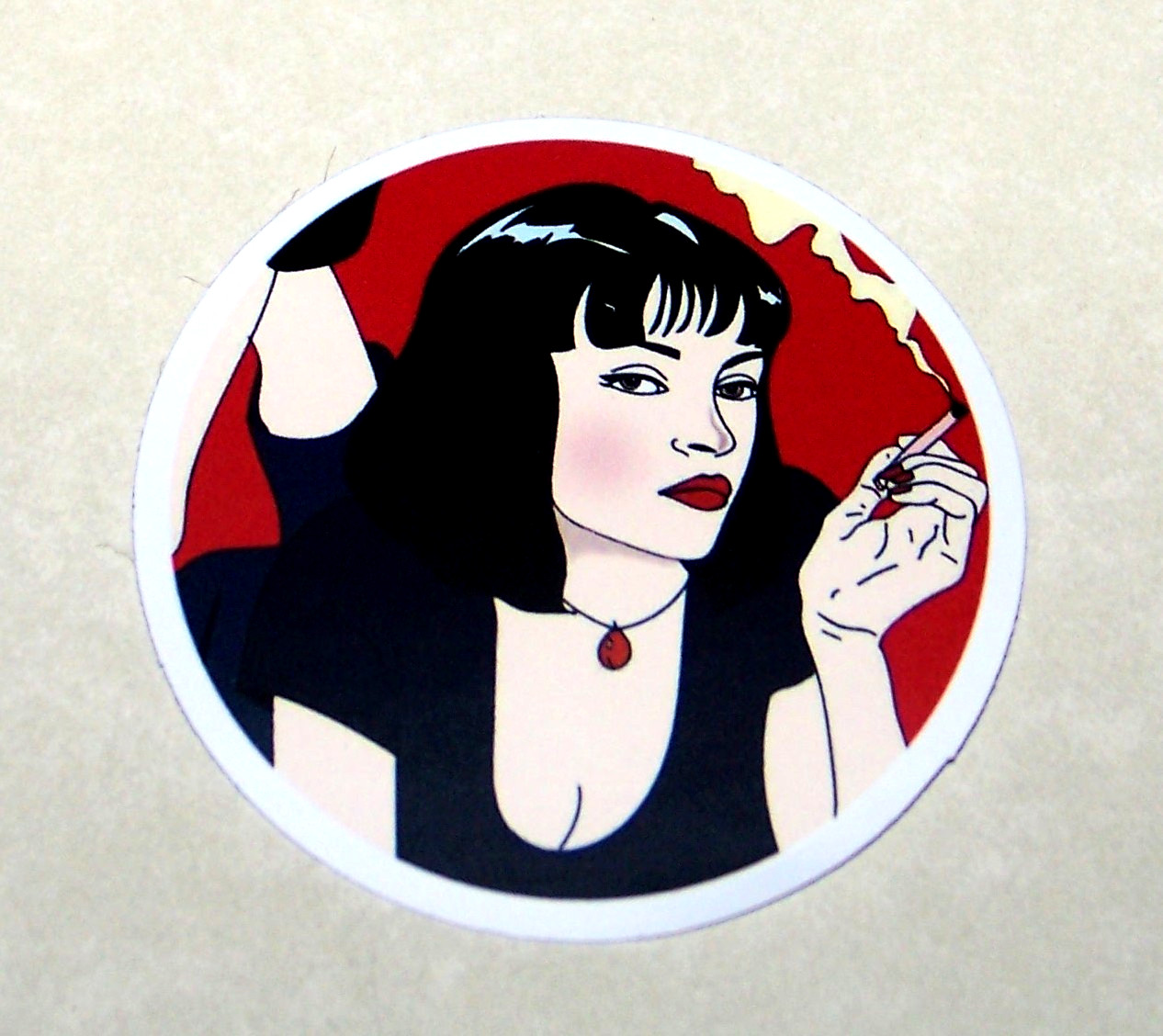 Pulp Fiction Mia Wallace Cut Sticker Decal Movie Tarantino Film PULP FICTION