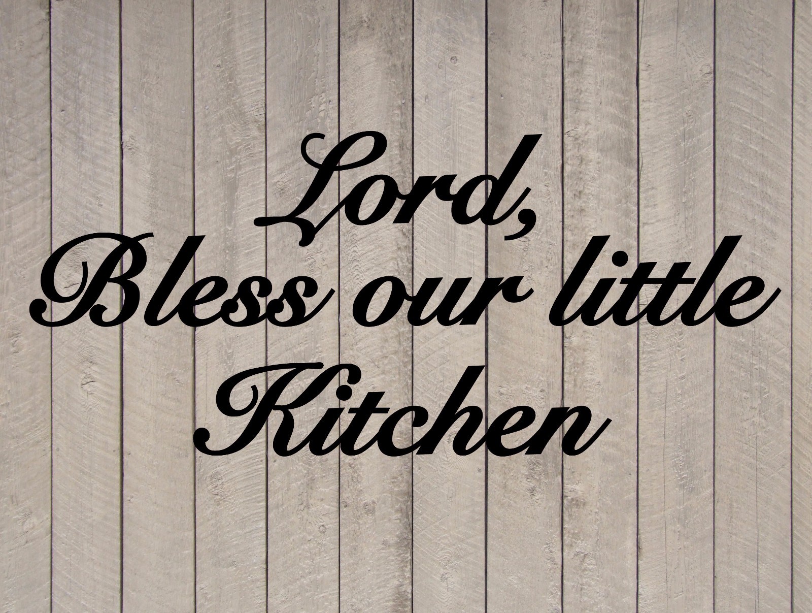 Lord, Bless our little Kitchen Wall Quote Vinyl Sticker Decal 9.5″h x 22″w