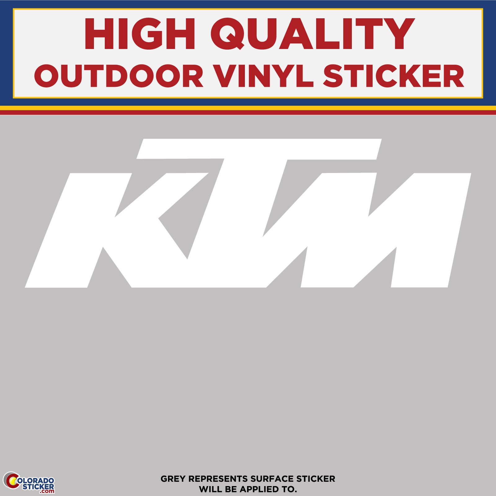 KTM Die Cut, High Quality Vinyl Sticker Decals