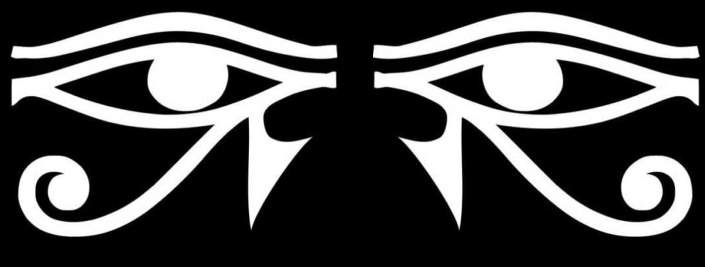 Eye Horus Egyptian Pagan 2 Pack Mirrored Decals Vehicle Windows Any Flat Surface