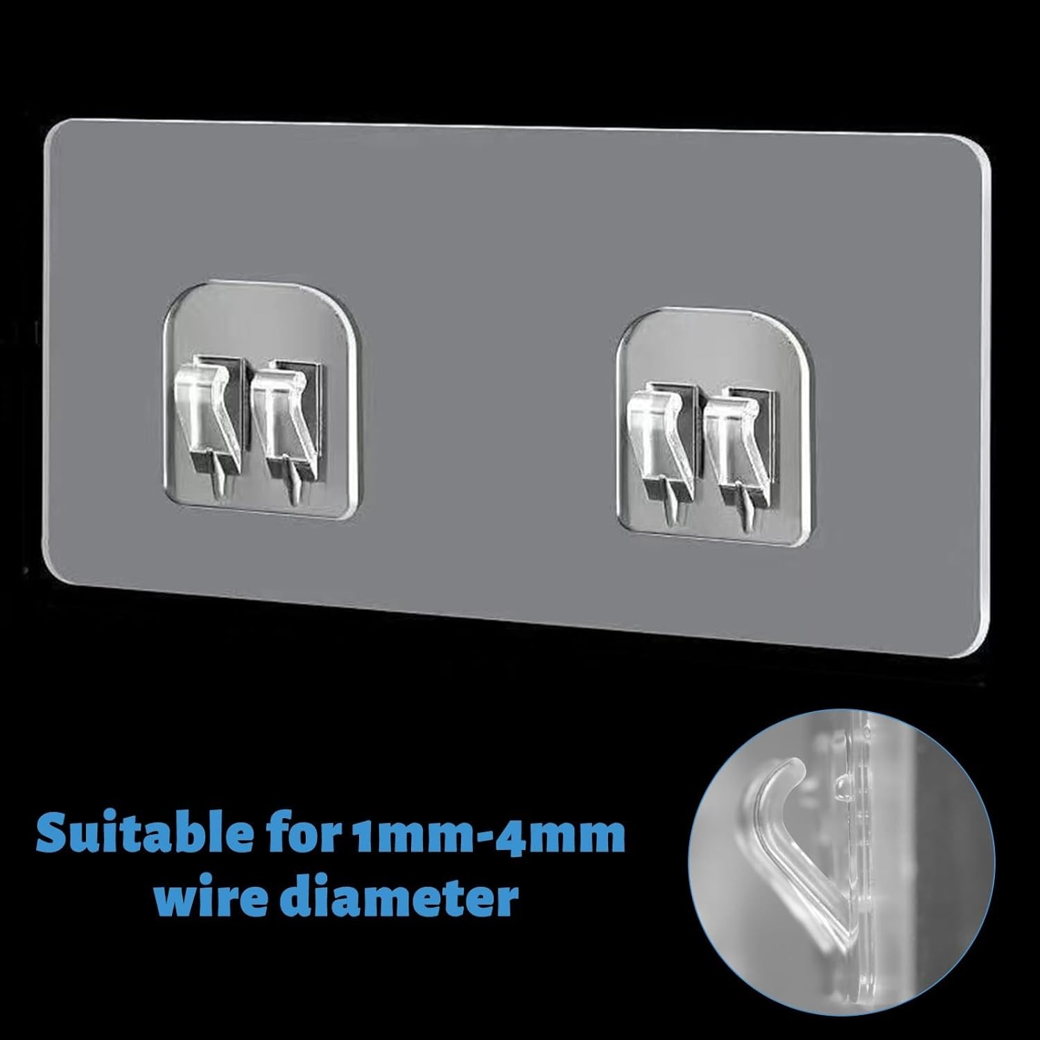4 Pack Clear Suction Stickers for Easy Bathroom Shelf Installation – No Drilling