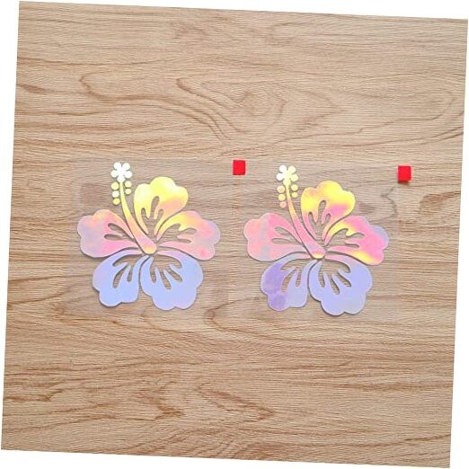 Hibiscus Flower Hawaii Vinyl Decal Sticker – 2 Pack Holographic – 4 Pack
